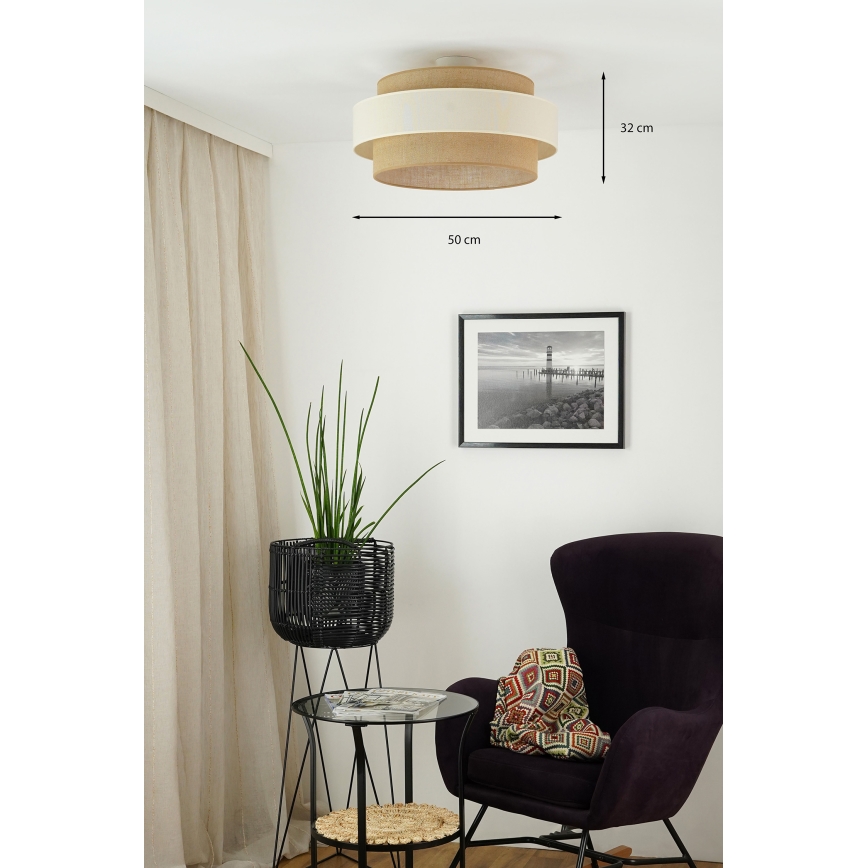 Brilagi - Tvirtinamas sietynas SPACE LIGHT 1xE27/15W/230V diametras 50 cm smėlio spalva/kreminė