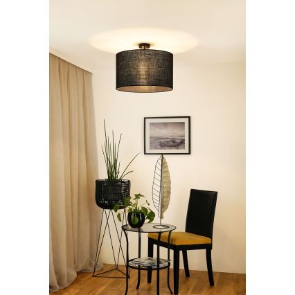Brilagi - Tvirtinamas sietynas TUBES ROLLER 1xE27/15W/230V diametras 50 cm juoda