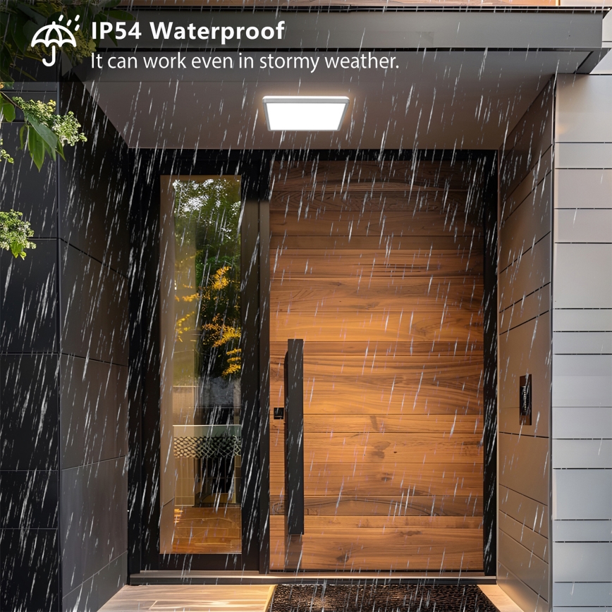 Brilagi - LED vonios kambario lubinis šviestuvas ULTRA SLIM LED/24W/230V 42x42 cm sidabro spalvos IP54