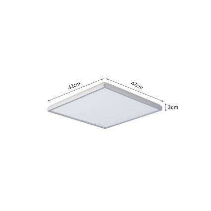 Brilagi - LED vonios kambario lubinis šviestuvas ULTRA SLIM LED/24W/230V 42x42 cm sidabro spalvos IP54