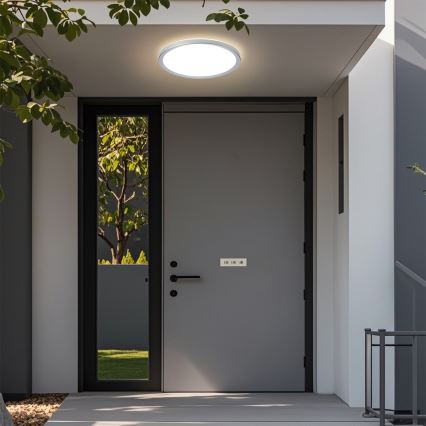 Brilagi - vonios lubinis šviestuvas ULTRA SLIM LED/24W/230V Ø 42 cm sidabrinis IP54