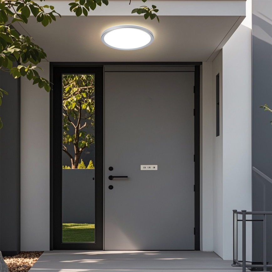 Brilagi - vonios lubinis šviestuvas ULTRA SLIM LED/24W/230V Ø 42 cm sidabrinis IP54