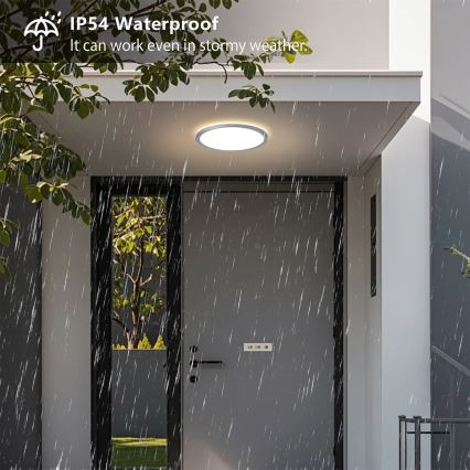 Brilagi - LED vonios kambario lubinis šviestuvas ULTRA PLONAS LED/18W/230V Ø 30 cm sidabro spalvos IP54