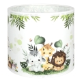 BRILAGI - Universalus abažūras BOBO E27 Ø 15 cm balta/žalia/džiunglės