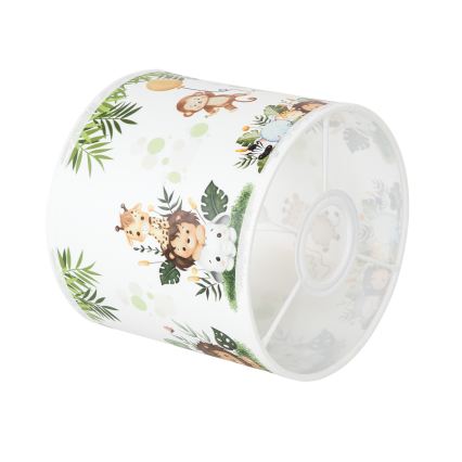 BRILAGI - Universalus abažūras BOBO E27 Ø 15 cm balta/žalia/džiunglės