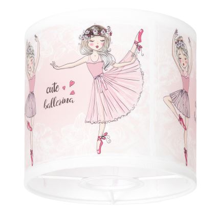 BRILAGI - Universalus BOBO E27 gaubtas, skersmuo 15 cm, baltas/rožinis/su baleto bateliais