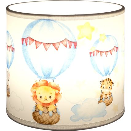 BRILAGI - Universalus lempos gaubtas BOBO E27, skersmuo 15 cm, balta/gyvūnėliai