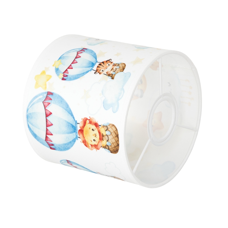 BRILAGI - Universalus lempos gaubtas BOBO E27, skersmuo 15 cm, balta/gyvūnėliai