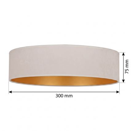 BRILAGI - Universalus pakaitinis VELVET gaubtas, Ø 30 cm, kreminis/auksinis