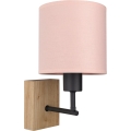 BRILAGI - Vaikiška sieninė lempa BOBO WOOD 1xE27/25W/230V ąžuolas/juoda/rožinė