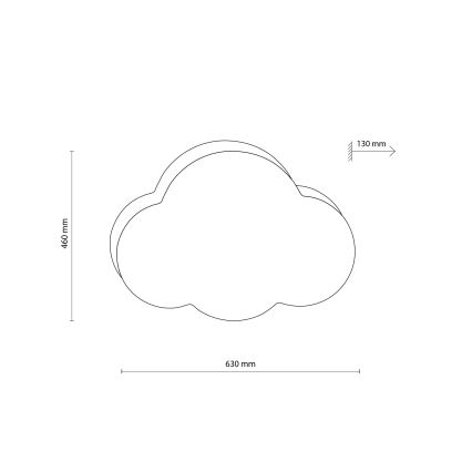 Brilagi - Vaikiškas lubinis šviestuvas NIMBUS 4xE27/15W/230V baltas