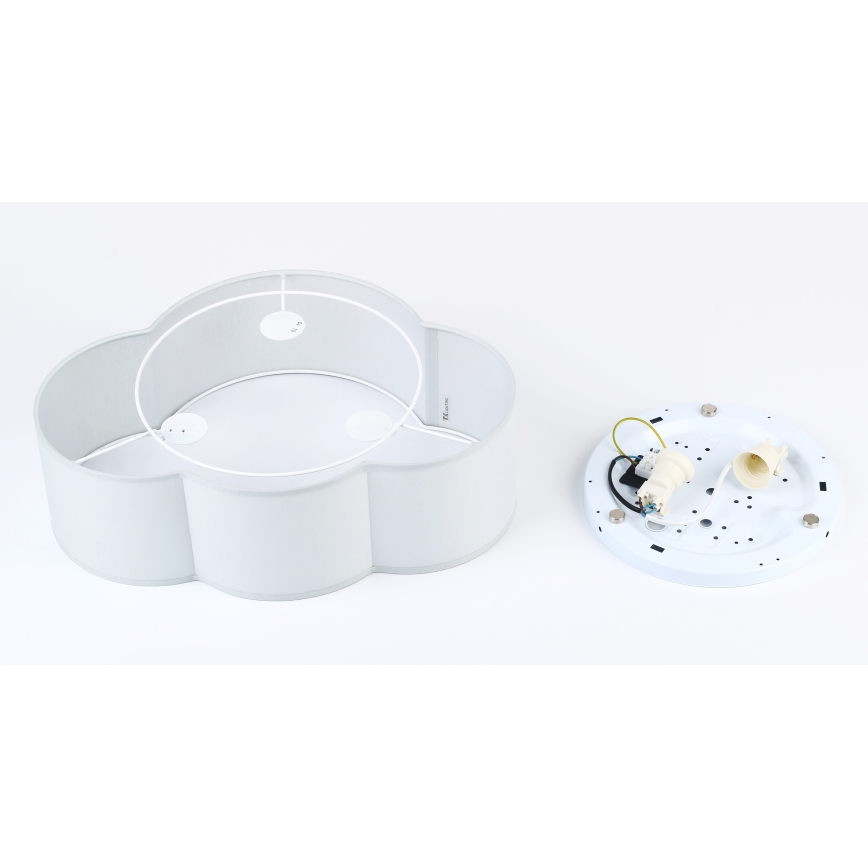 Brilagi - Vaikiškas lubinis šviestuvas NIMBUS MINI 2xE27/15W/230V 31x43 cm pilka