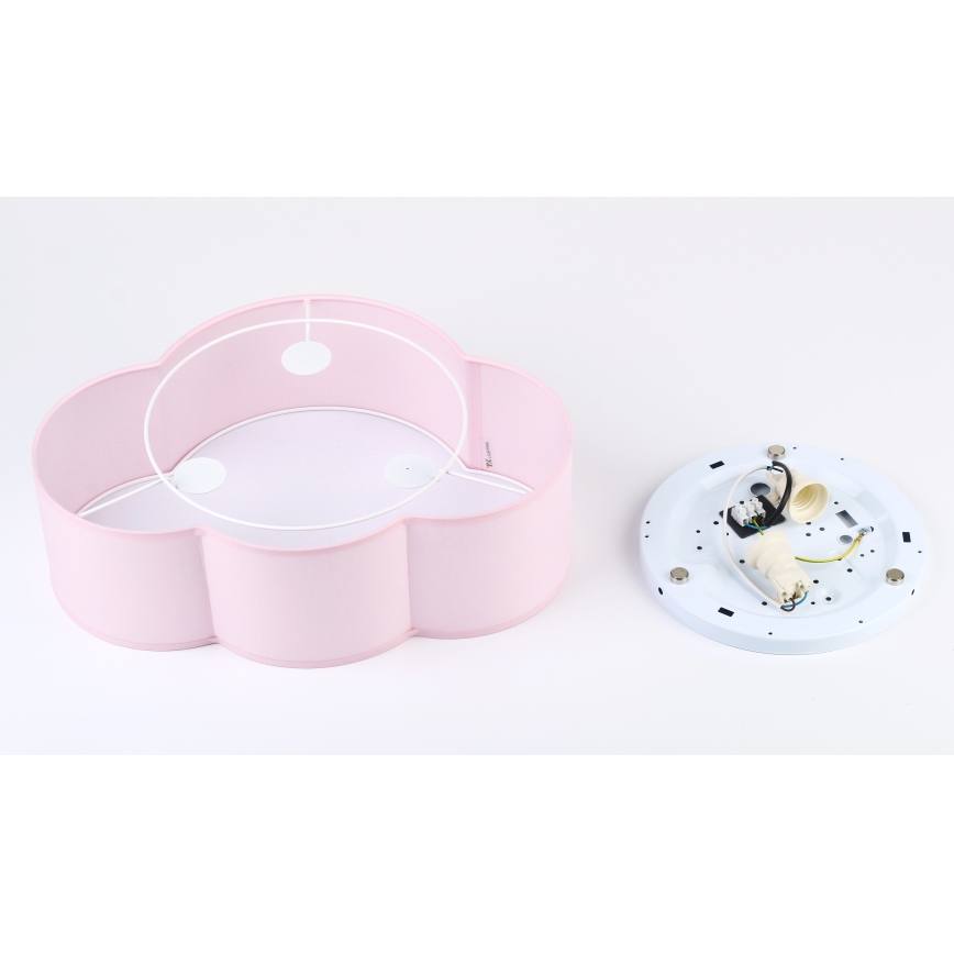 Brilagi - Vaikiškas lubinis šviestuvas NIMBUS MINI 2xE27/15W/230V 31x43 cm rožinė