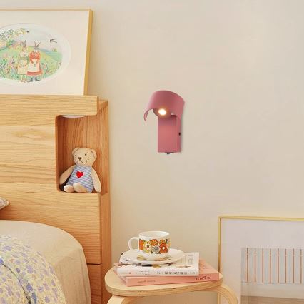 Brilagi - VASTO sieninis LED šviestuvas LED/3W/230V, rožinis