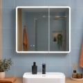 BRILAGI - Veidrodinė vonios spintelė su LED apšvietimu NOTO DOUBLE 78x65 cm