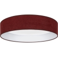 Brilagi - VELVET SMART VARI LED dimeriu reguliuojamas lubinis šviestuvas, 36W/230V, 3000–6500K, skersmuo 55 cm, vyno spalvos, su nuotoliniu valdymu