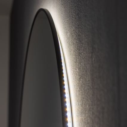 Brilagi - LED vonios veidrodis VENA BLACK LED/26W/230V, skersmuo 80 cm, IP44, CRI 90, reguliuojamas + CCT