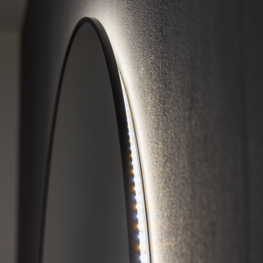Brilagi - LED vonios veidrodis VENA BLACK LED/26W/230V, skersmuo 80 cm, IP44, CRI 90, reguliuojamas + CCT