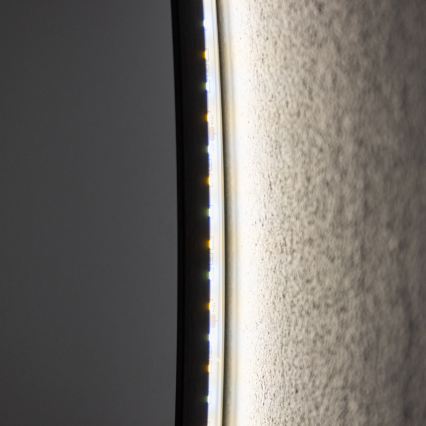 Brilagi - LED vonios veidrodis VENA BLACK LED/26W/230V, skersmuo 80 cm, IP44, CRI 90, reguliuojamas + CCT