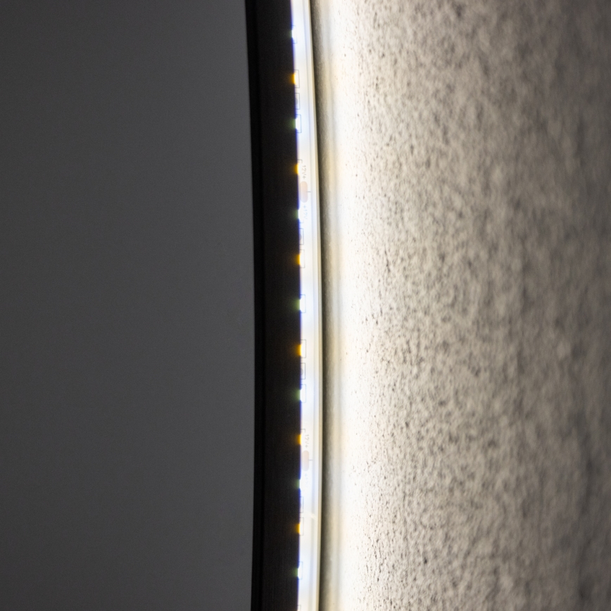 Brilagi - LED vonios veidrodis VENA BLACK LED/26W/230V, skersmuo 80 cm, IP44, CRI 90, reguliuojamas + CCT