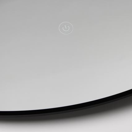 Brilagi - LED vonios veidrodis VENA BLACK LED/26W/230V, skersmuo 80 cm, IP44, CRI 90, reguliuojamas + CCT