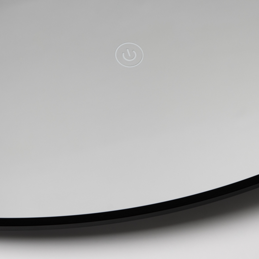 Brilagi - LED vonios veidrodis VENA BLACK LED/26W/230V, skersmuo 80 cm, IP44, CRI 90, reguliuojamas + CCT