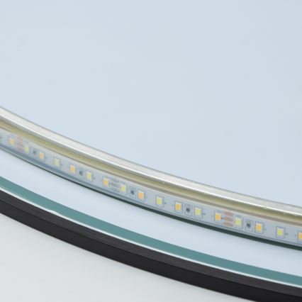 Brilagi - LED vonios veidrodis VENA BLACK LED/26W/230V, skersmuo 80 cm, IP44, CRI 90, reguliuojamas + CCT
