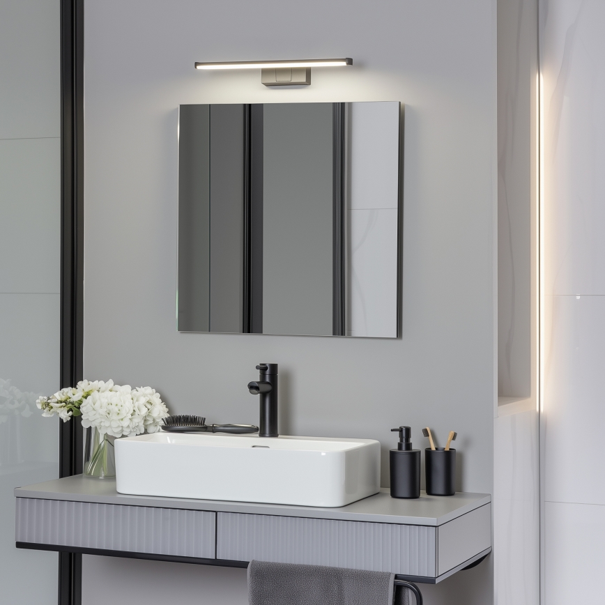 Brilagi - LED vonios veidrodžio apšvietimas 3 viename VESTRA LED/8W/230V 40 cm IP44 juoda