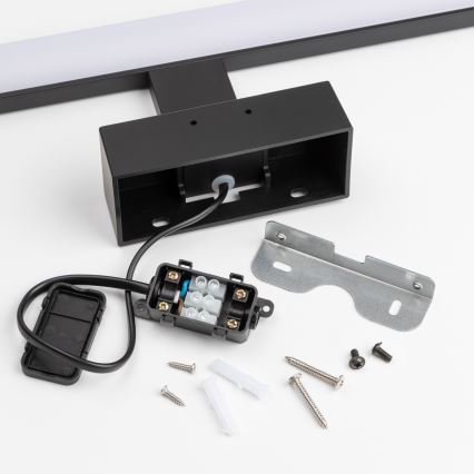 Brilagi - LED vonios veidrodžio apšvietimas 3 viename VESTRA LED/8W/230V 40 cm IP44 juoda