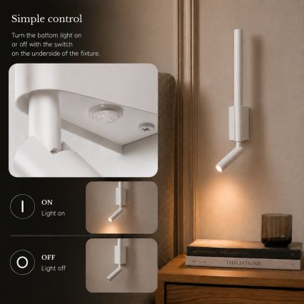 BRILAGI - VIXON LED sieninis taškinis šviestuvas LED/3W/230V + LED/5W, balta, CRI 90