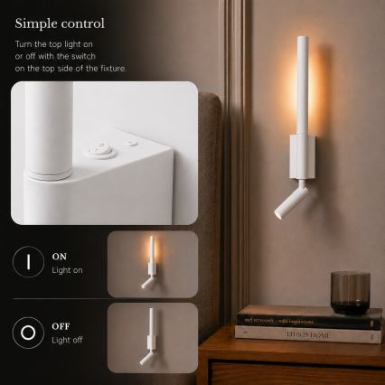 BRILAGI - VIXON LED sieninis taškinis šviestuvas LED/3W/230V + LED/5W, balta, CRI 90