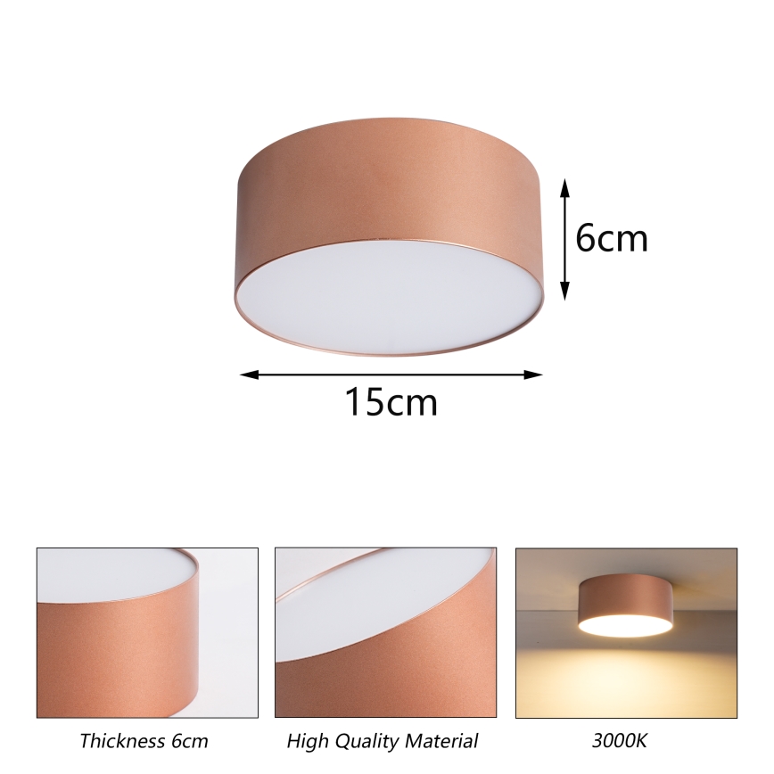 BRILAGI - Vonios kambario lubinis šviestuvas FORIS LED/20W/230V Ø 15 cm bronzinė IP44 CRI 90