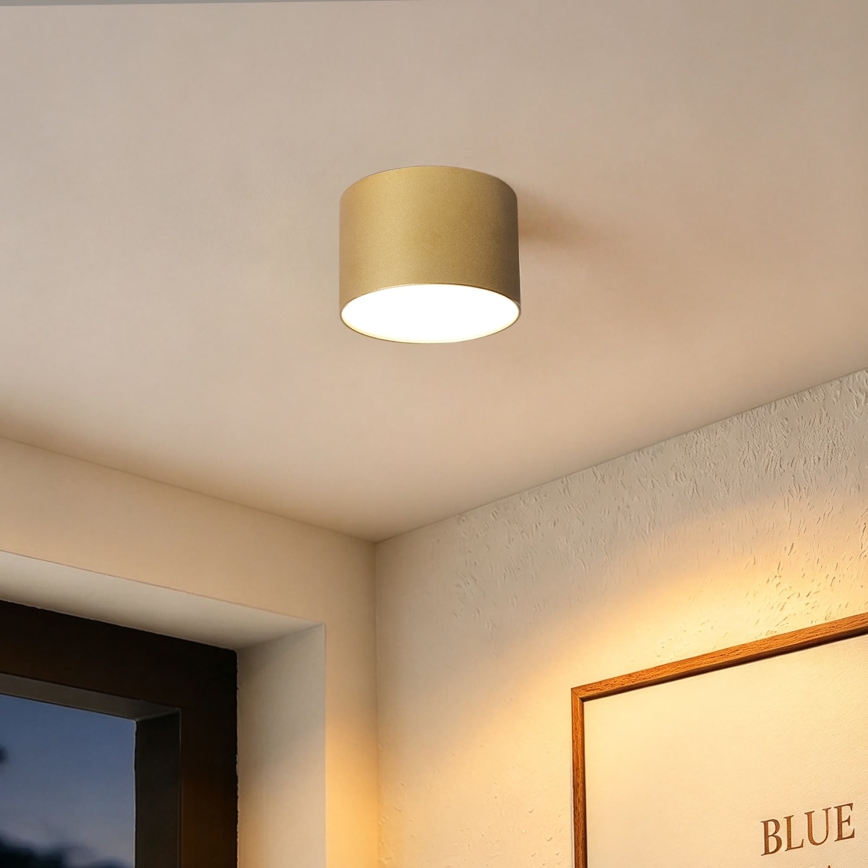 BRILAGI - Vonios kambario lubinis šviestuvas FORIS LED/9W/230V skersm. 9 cm auksinis IP44 CRI 90