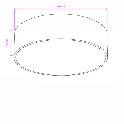 Brilagi - Vonios kambario lubinis šviestuvas POOL 3xE27/15W/230V, skersmuo 40 cm, IP54, juodas