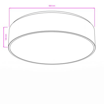 Brilagi - Vonios kambario lubinis šviestuvas POOL 4xE27/15W/230V skersmuo 50 cm IP54 baltas