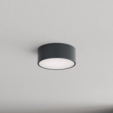 Brilagi - Vonios kambario lubinis šviestuvas su judesio ir sutemų jutikliu CLARE 1xE27/24W/230V Ø 20 cm antracitas IP54
