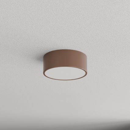 Brilagi - Lubinis vonios šviestuvas su judesio ir šviesos jutikliu CLARE 1xE27/24W/230V Ø 20 cm rudos spalvos IP54