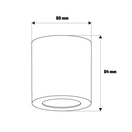 Brilagi - Vonios kambario taškinis šviestuvas MIA 1xGU10/30W/230V 84x80 mm sidabrinis IP54
