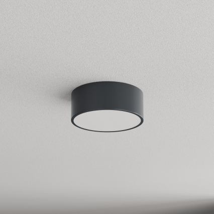 Brilagi - Vonios kambario lubinis šviestuvas su judesio ir sutemų jutikliu CLARE 1xE27/24W/230V Ø 20 cm antracitas IP54
