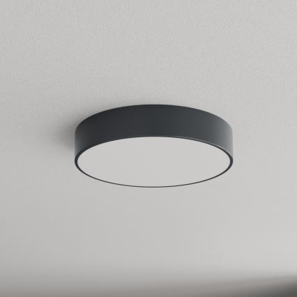 Brilagi - vonios lubų šviestuvas su judesio ir sutemos jutikliu CLARE 3xE27/24W/230V, skersmuo 40 cm, antracito spalvos, IP54