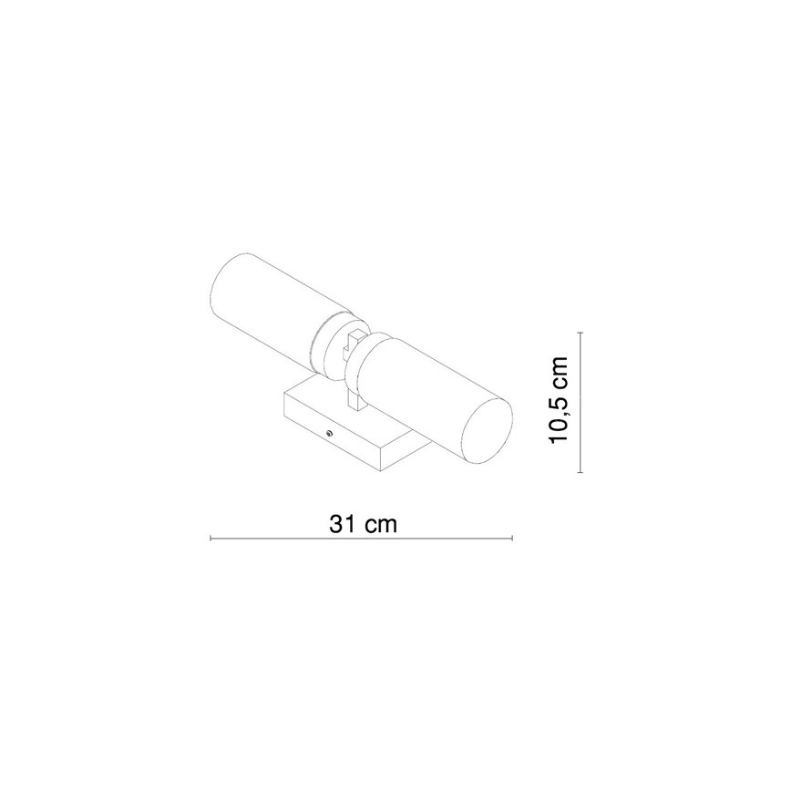 Brilagi - Vonios sieninis šviestuvas RAY 2xE14/40W/230V IP44