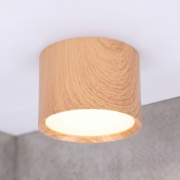 BRILAGI - Vonios taškinis šviestuvas SMOOTH 1xGX53/15W/230V 60x82 mm ąžuolo dekoras IP54