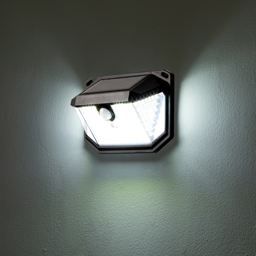 Brilagi - LED Saulės energija maitinamas sieninis šviestuvas su judesio ir sutemų jutikliu WALLIE LED/4W/5,5V 1200mAh 6500K IP65
