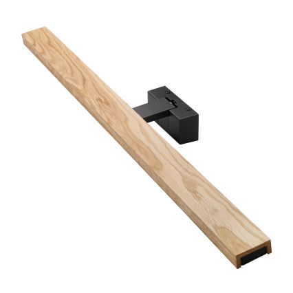 Brilagi - LED vonios veidrodžio apšvietimas 3 viename WOODY MIRROR LED/15W/230V 80 cm IP44 juoda/ąžuolas