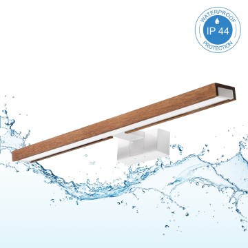 Brilagi - WOODY MIRROR 3in1 LED vonios veidrodžio apšvietimas LED/12W/230V 60 cm IP44 balta/ąžuolas vyšnia
