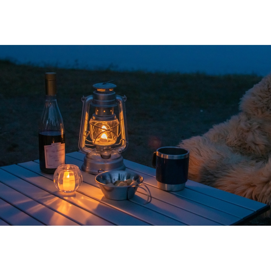 Brilagi - Žibalinė lempa LANTERN 28 cm sidabrinė