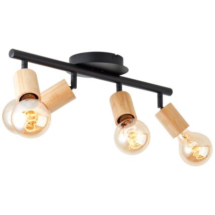 Brilliant - Akcentinis apšvietimas TIFFANY 4xE27/28W/230V bambukas