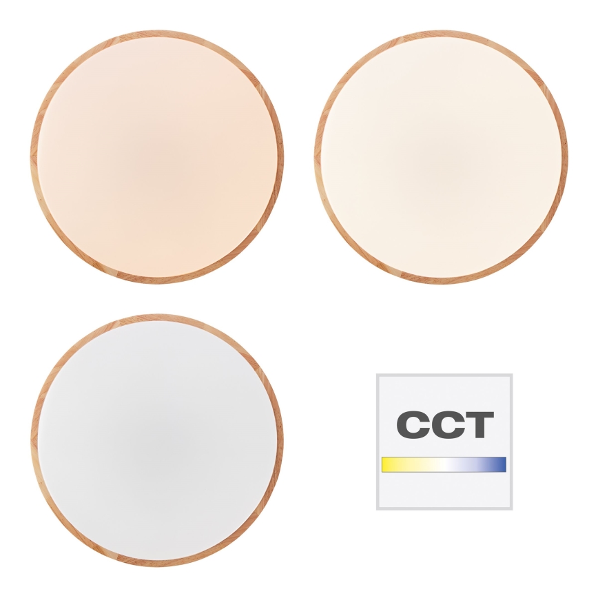 Brilliant - dimeriuojamas LED lubinis šviestuvas SLIMLINE LED/60W/230V 3000-6500K skersm. 45 cm kaučiukmedžio apdaila + su nuotoliniu valdymu