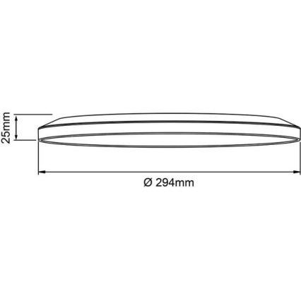 Brilliant - Dimeriuojamas LED lubinis šviestuvas SORELL LED/18W/230V 3000-6500K skersmuo 29 cm balta + nuotolinis valdymas