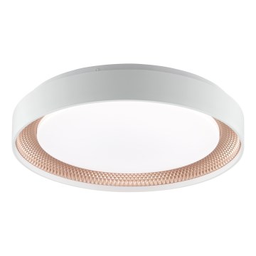Brilliant - dimeriuojamas LED lubinis šviestuvas WALDO LED/24W/230V 3000-6500K skersmuo 38,5 cm balta/rožinio aukso + nuotolinis valdymas